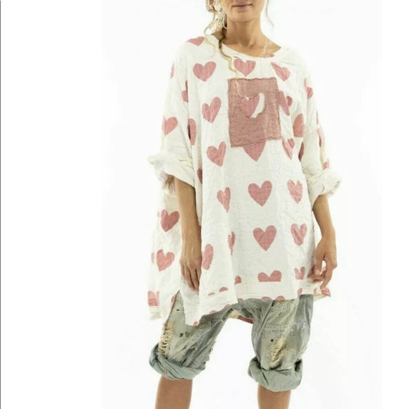 SOLD ‼️ NWT COTTON  MAGNOLIA  PEARL OVERSIZED QUILTED FRANCIS PULLOVER SHIRT - Picture 1 of 7